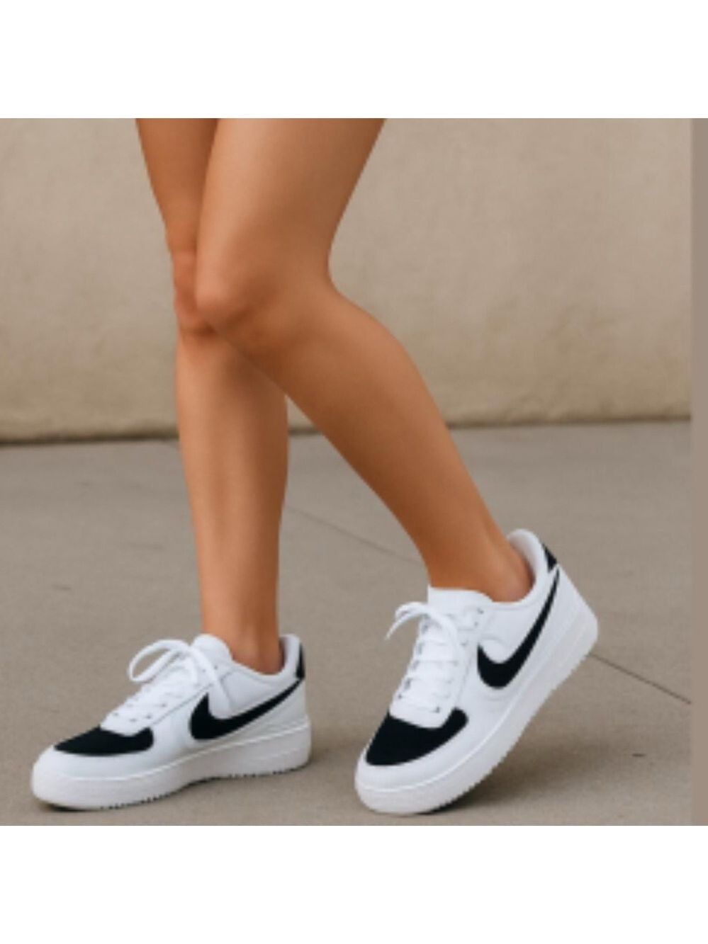 Nike Air Force One custom limited edition Black and White Sneakers size 8.5